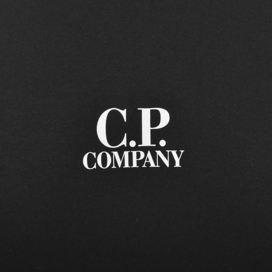 Tシャツ・カットソー C.P. COMPANY Logo Print Cotton T-Shirt Black CP Company Logo T Shirt Black | Mainline Menswear United States